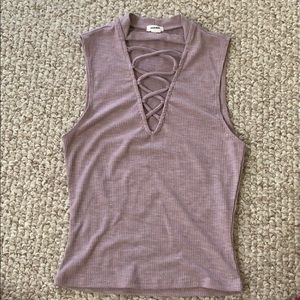 Garage Lace Up Tank Top